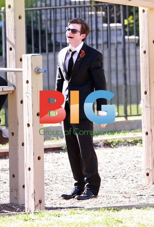 Chris Colfer on break from Glee filming