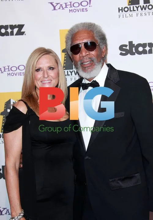 Lori McCreary and Morgan Freeman at Hollywood Awards Gala