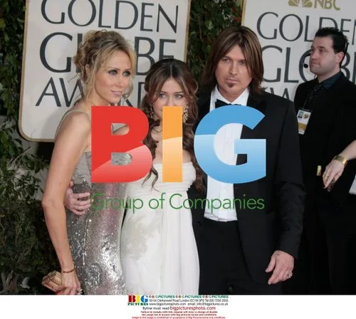 Miley Cyrus and Family at Golden Globes