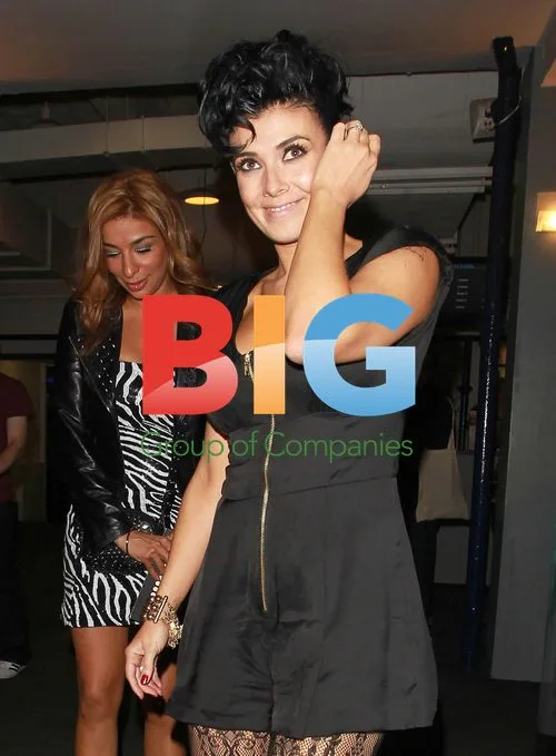 Kym Marsh and Shobna Gulati leaving studio
