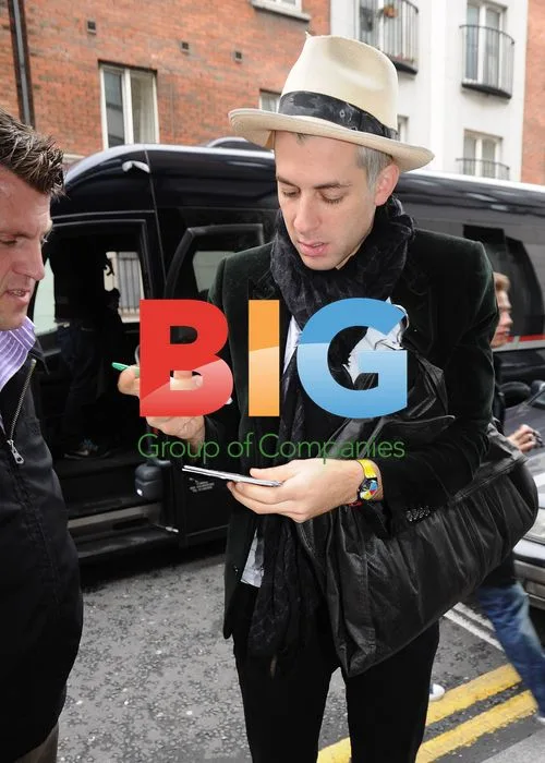 Mark Ronson and Mike Leigh Arrive at Hotel