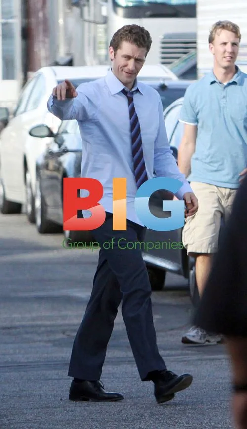 Mathew Morrison on the set of "Glee"