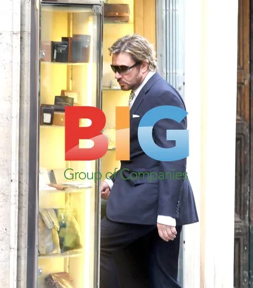 Simon Le Bon and family shopping in Rome