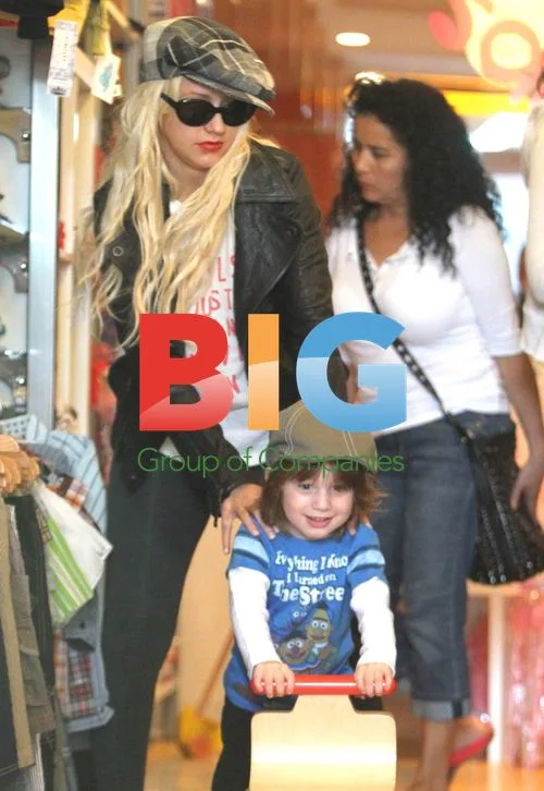 Christina Aguilera and Son Max Out