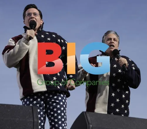 Jon Stewart and Stephen Colbert at 'Rally to Restore Sanity'