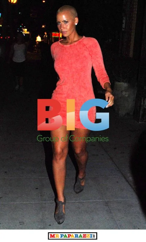 Amber Rose Outside O-Bar in West Hollywood