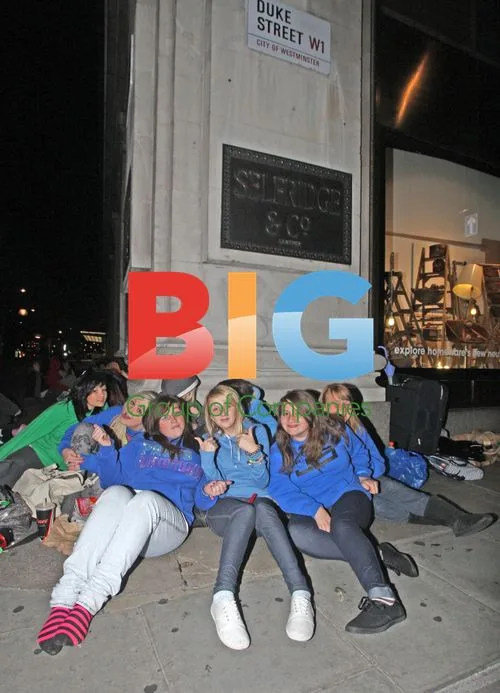 JLS Fans Camp Outside Selfridges