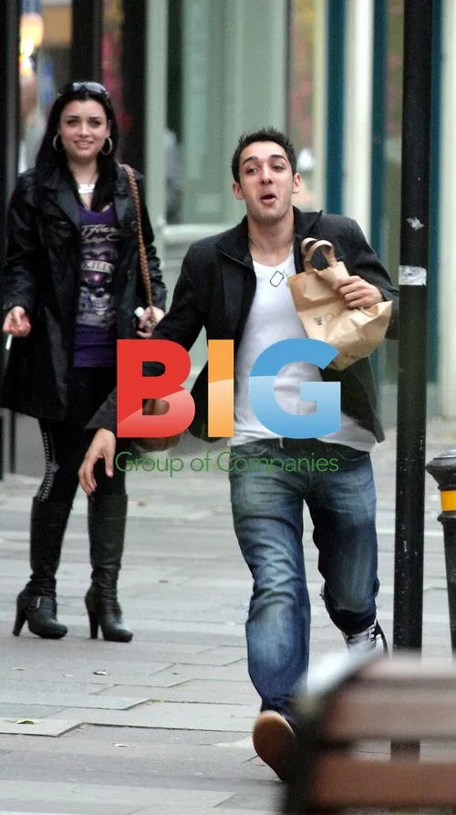 Shona McGarty and Ashley Kumar leave Nando's in London