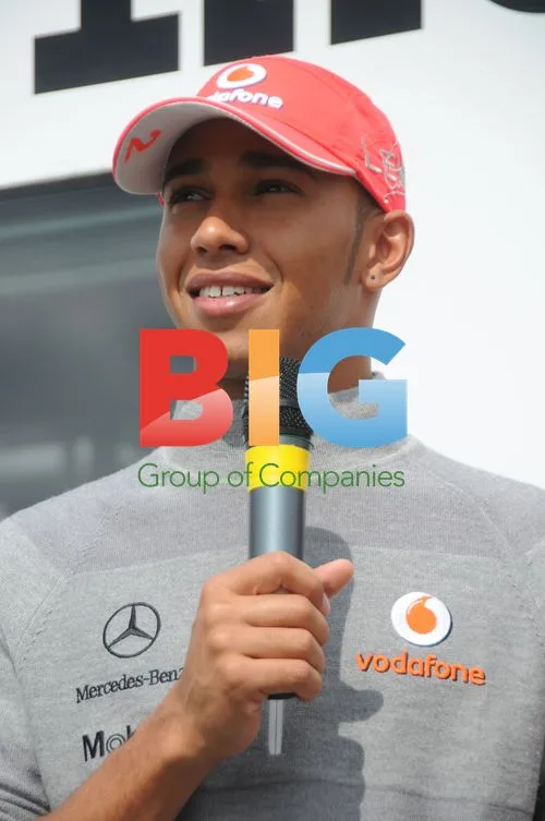 Lewis Hamilton at Mercedes World Smart Festival