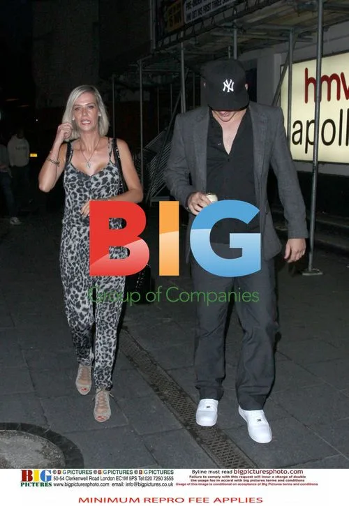 Lee Ryan and Samantha Miller at Ricky Gervais show