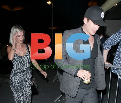 Lee Ryan and Samantha Miller attend Ricky Gervais show