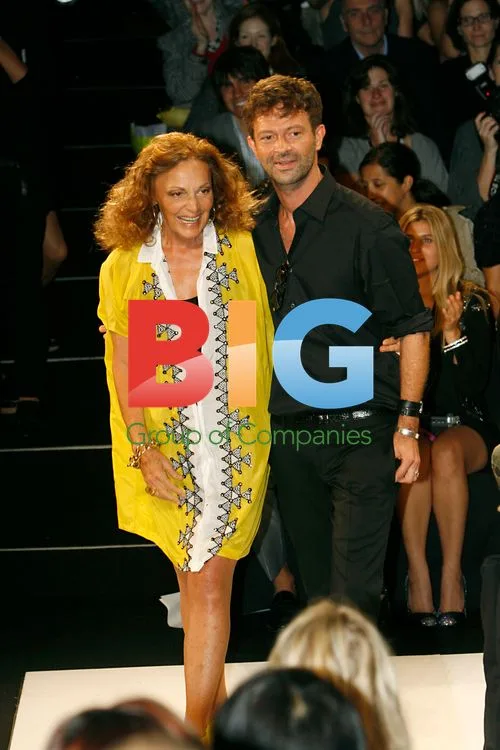 Diane von Furstenberg and Yvan Mispelaere at NYFW
