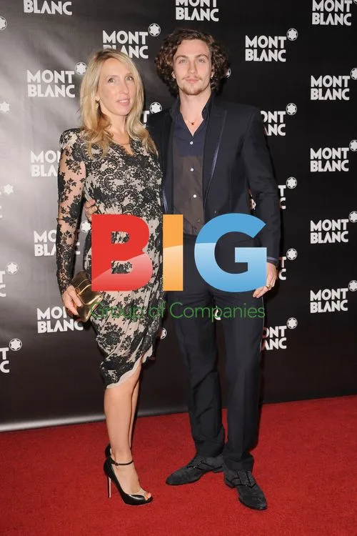 Sam Taylor Wood and Aaron Johnson at Montblanc event