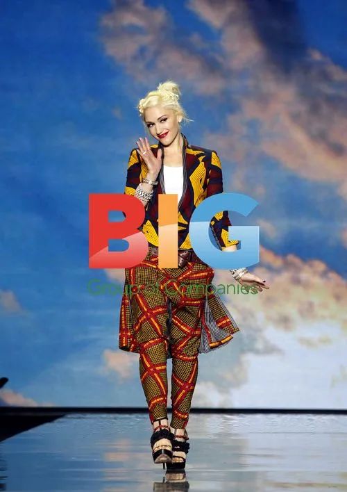 Gwen Stefani and son at L.A.M.B. fashion show