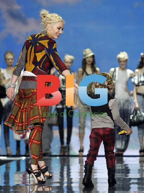 Gwen Stefani and son at L.A.M.B. Fashion Show