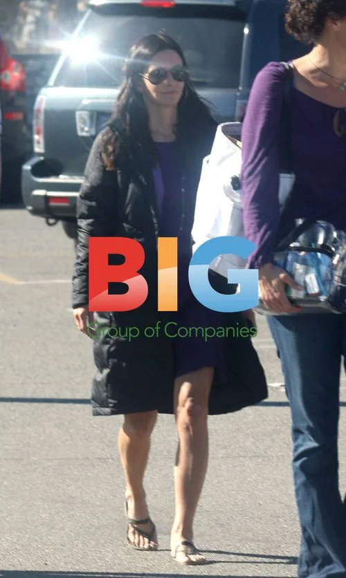 Courteney Cox & Brian Van Holt on Cougar Town Set