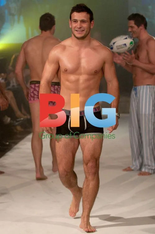 England Rugby Stars Strip for Fashion Event