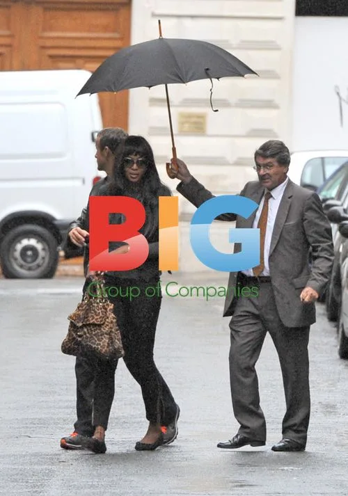 Naomi Campbell and boyfriend out in Paris