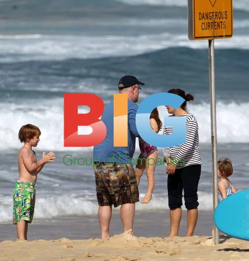Philip Seymour Hoffman Family Beach Day