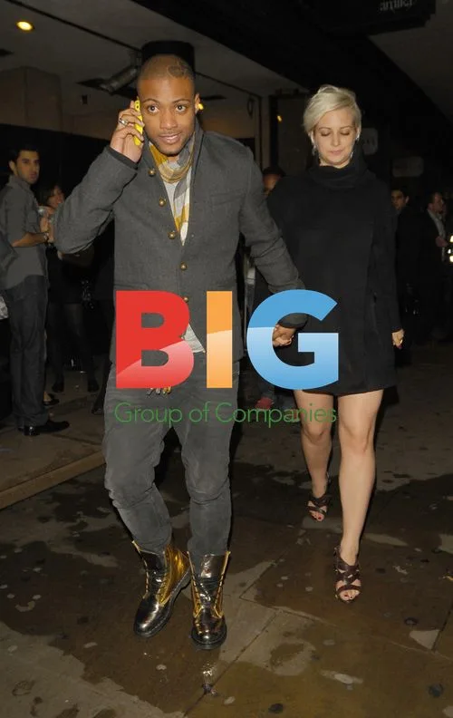 JB of JLS and Mystery Blonde at Amika Club