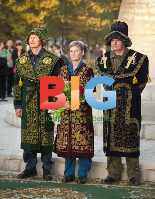 Cosmonauts and Astronaut in Kazakh Dress