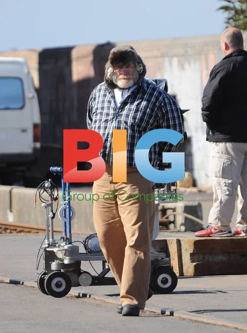 James Cosmo and Greg Germann filming 'Accidental Santa'