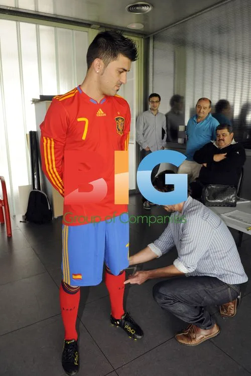 David Villa and Andres Iniesta Measured for Wax Figure