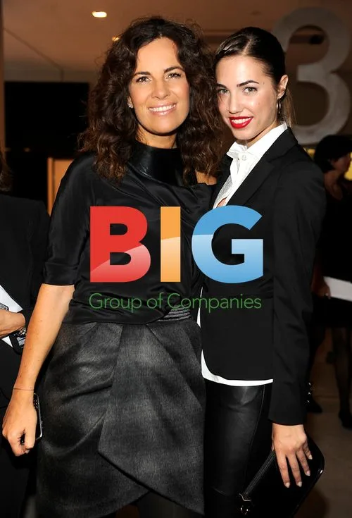 Roberta Armani and Amber Le Bon at Emporio Armani Show