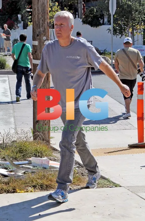 James Cameron Leaves Restaurant in Malibu
