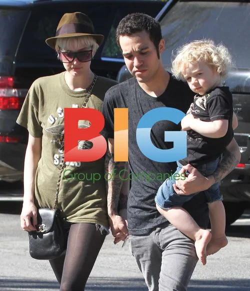 Ashlee Simpson and Pete Wentz with son Bronx