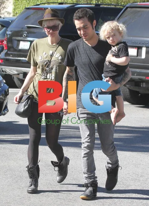 Ashlee Simpson and Pete Wentz with son Bronx