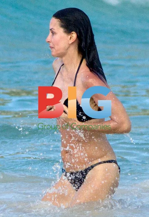 Courteney Cox and Josh Hopkins in Saint Barthelemy