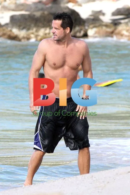 Courteney Cox and Josh Hopkins in Saint Barthelemy