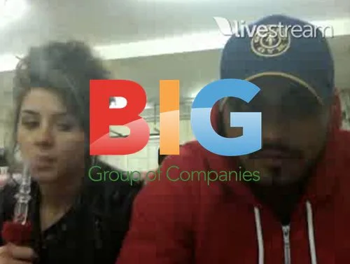 Brooke Vincent and friend Umar on webcam