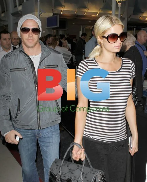 Paris Hilton and Cy Waits at LAX