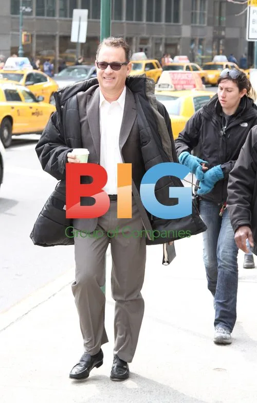 Tom Hanks out in New York