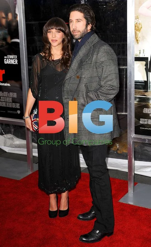 Zoe Buckman and David Schwimmer at 'Arthur' Premiere