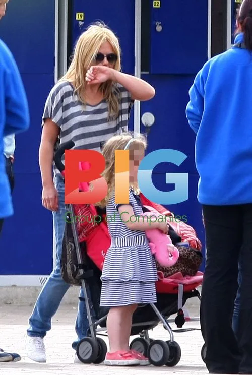 Geri Halliwell with boyfriend at Thorpe Park
