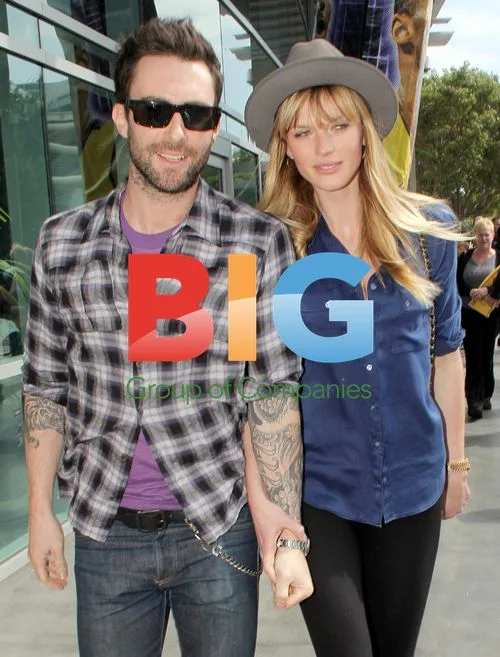 Adam Levine at Laker Game