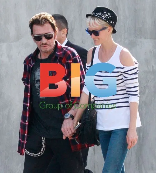 Johnny and Laeticia Hallyday Out Shopping