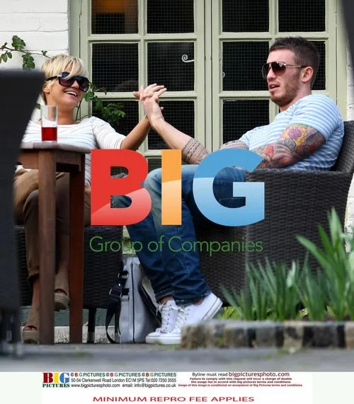 Kerry Katona and boyfriend Dan Foden at pub