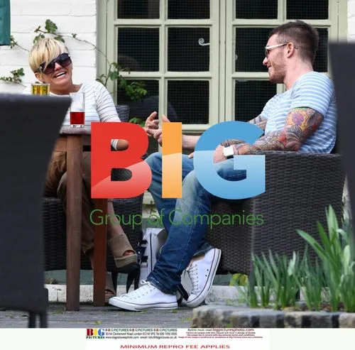 Kerry Katona and boyfriend Dan Foden at pub