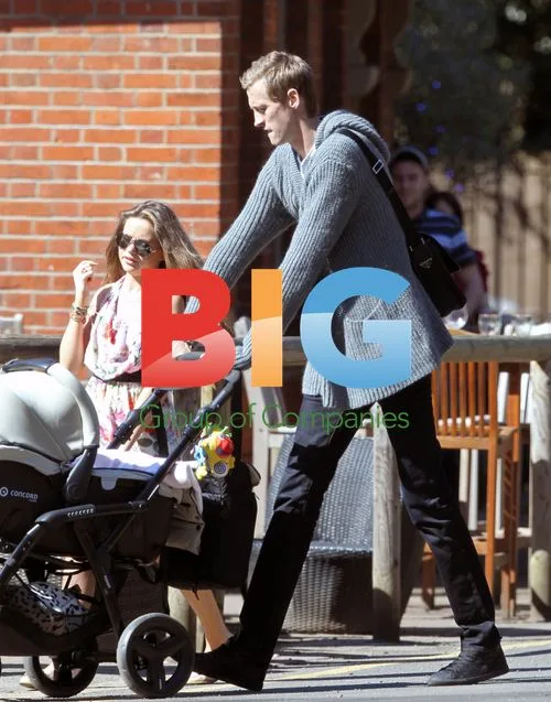 Peter Crouch and Daughter Sophia Ruby on a Walk