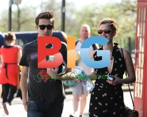 Pixie Geldof and Nick Grimshaw in London