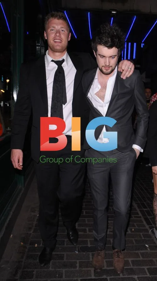 Freddie Flintoff and Jack Whitehall in Soho, London