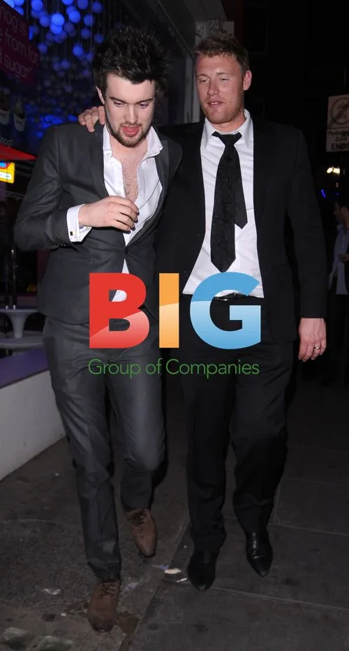 Freddie Flintoff and Jack Whitehall in London