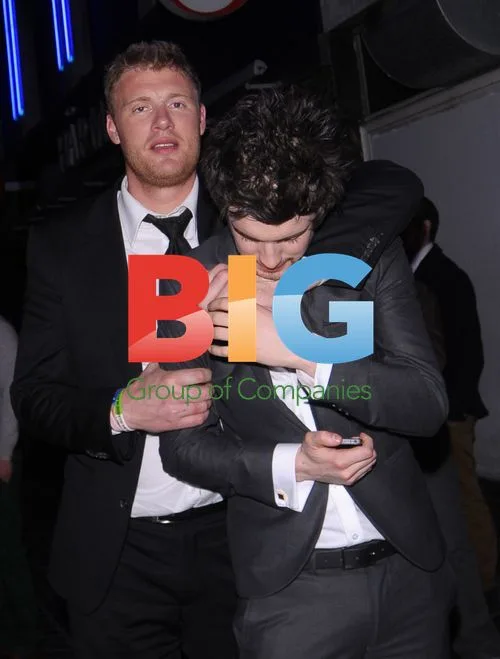 Freddie Flintoff and Jack Whitehall in Soho, London