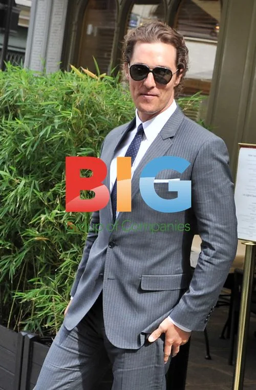 Matthew McConaughey Lunch in Paris