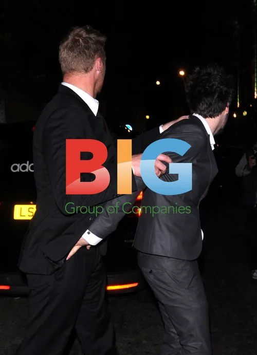 Freddie Flintoff and Jack Whitehall in Soho, London