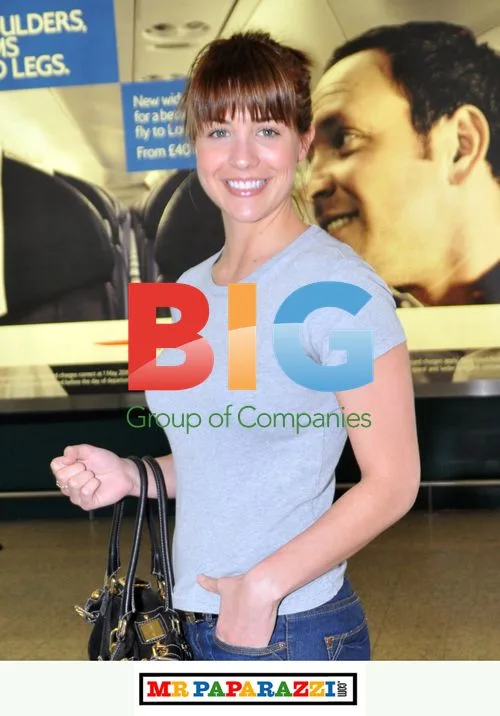 Gemma Atkinson at Glasgow Airport
